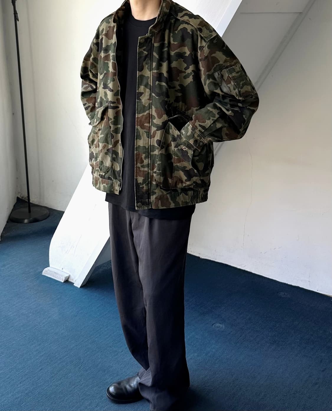 Camo design mild cotton blouson 상품이미지6