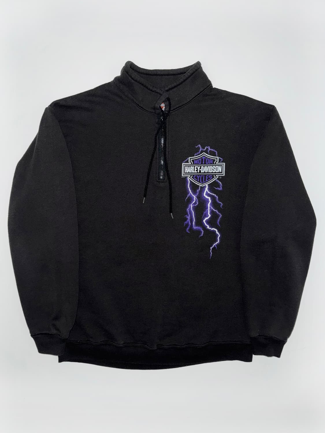 [XL] 90s 빈티지 할리데이비슨 쿼터 집업 스웻셔츠 상품이미지1