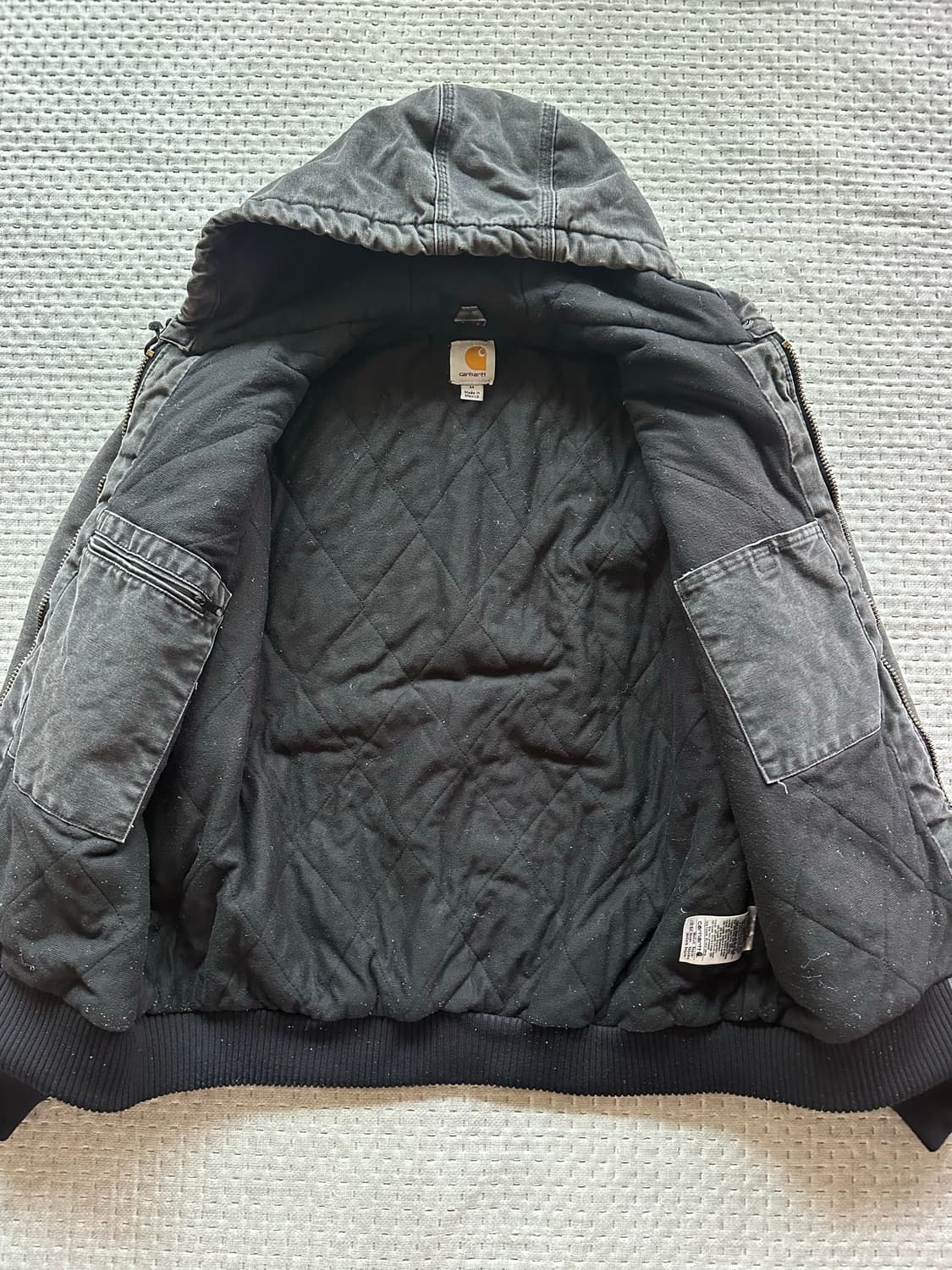 [M] 칼하트 j130 샌드스톤 덕 액티브 자켓 블랙 상품이미지3