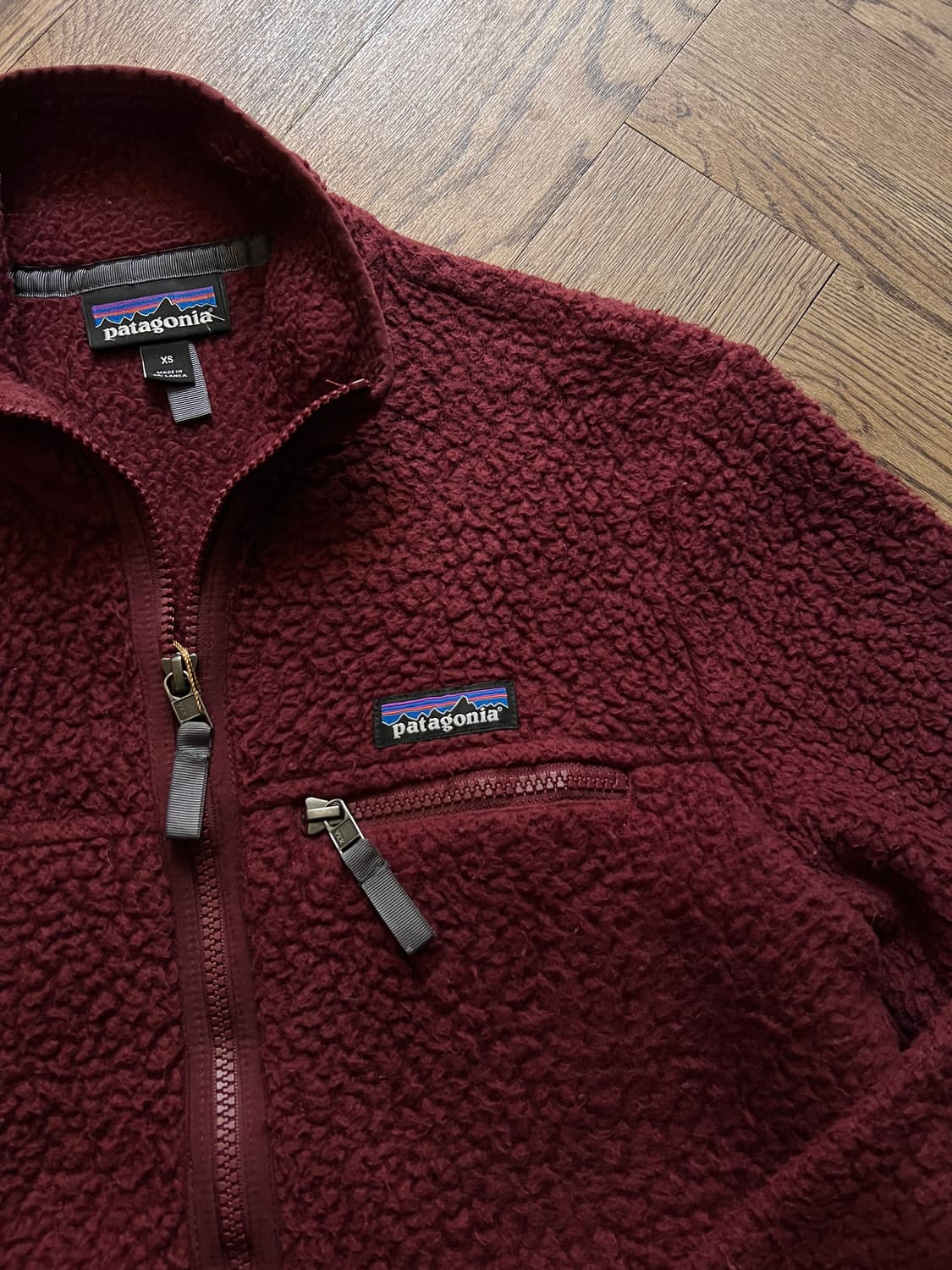 [XS]파타고니아 버건디 레트로 플리스 자켓 상품이미지3