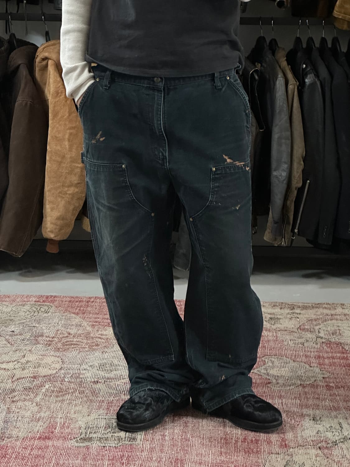 OG 칼하트 B136 더블니 블랙 칼하트 썩블니 워크팬츠 상품이미지10