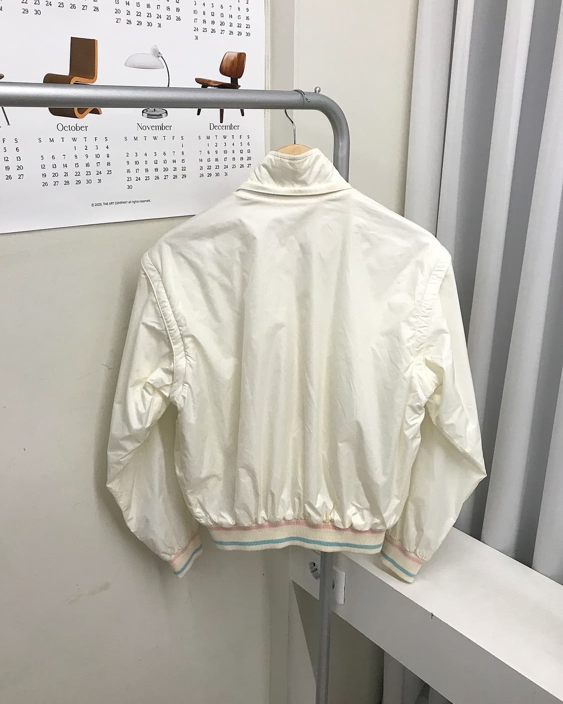 꾸레쥬 패치 로고 나일론 자켓 상품이미지6