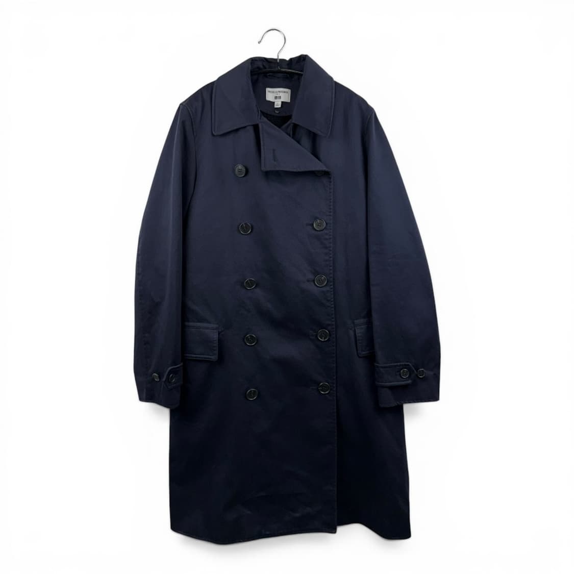 (L) 유니클로 X 르메르 피그먼트 코튼 더블 트렌치 코트 네이비 상품이미지1