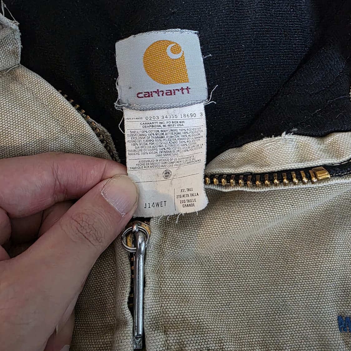 [XXL] 00s 빈티지 칼하트 산타페 j14 WET 트래쉬드 워크자켓 상품이미지9