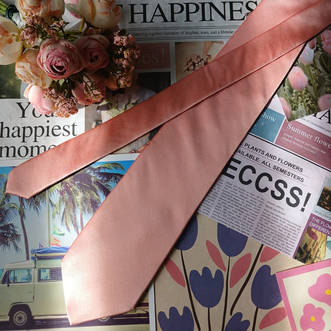 메트로시티 실크 피치 솔리드 넥타이 9.4cm A+등급 A19689 상품이미지3