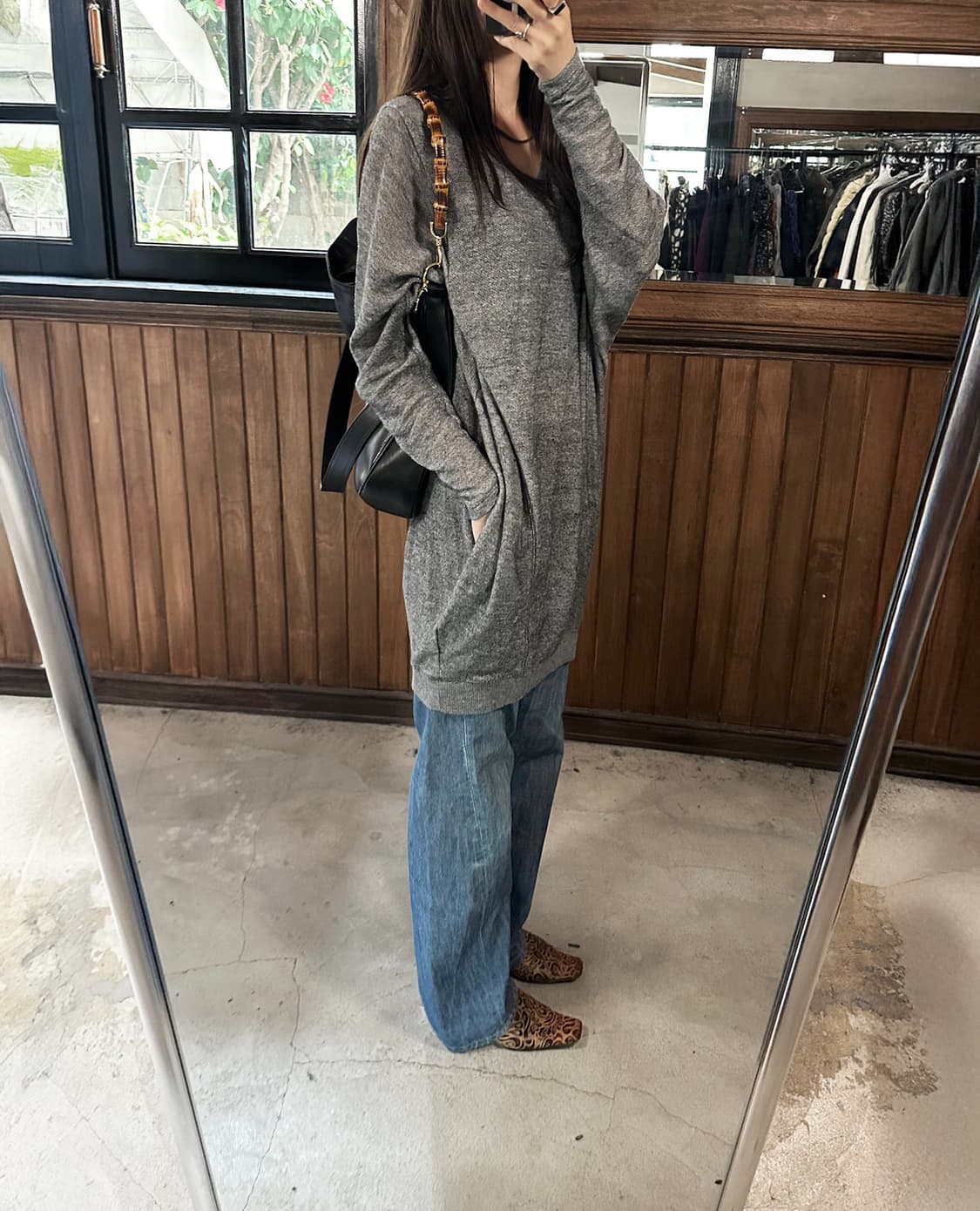 DIESEL v-neck sweatshirt 상품이미지3