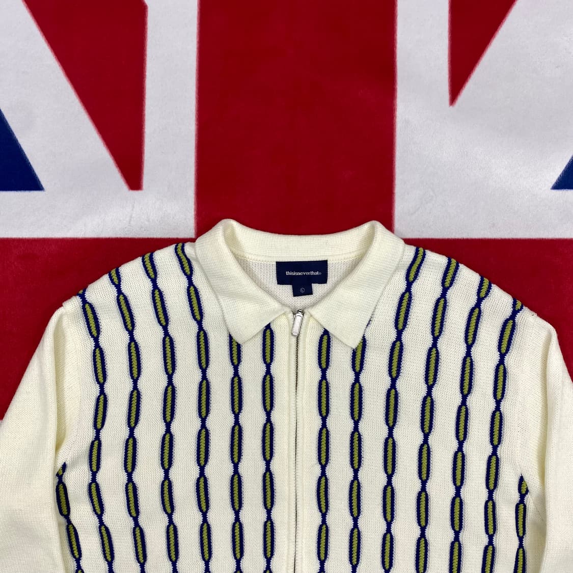 디스이즈네버댓 패턴 니트집업 L  상품이미지3