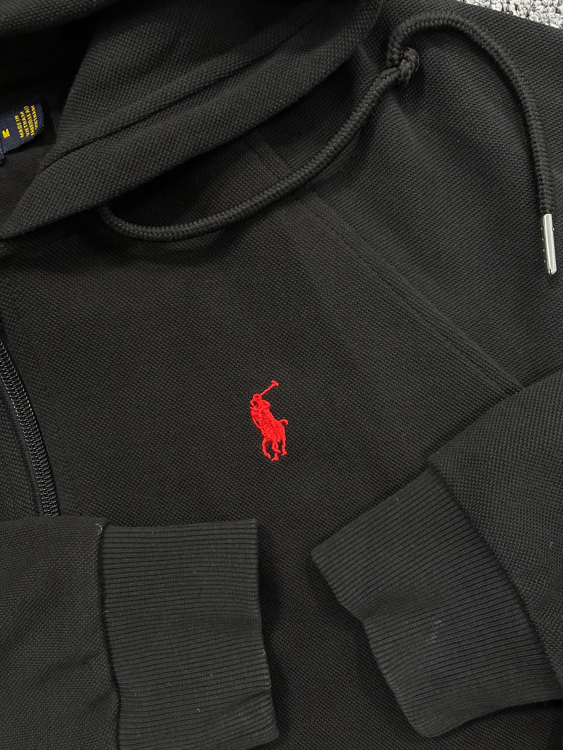 폴로 랄프로렌 니트 블랙 후드집업 M 상품이미지6