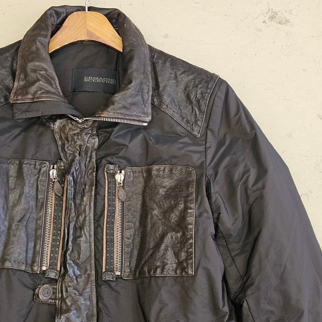 ERMANNO SCERVINO 에르마노 설비노 버팔로 가죽 패딩자켓 L 상품이미지2