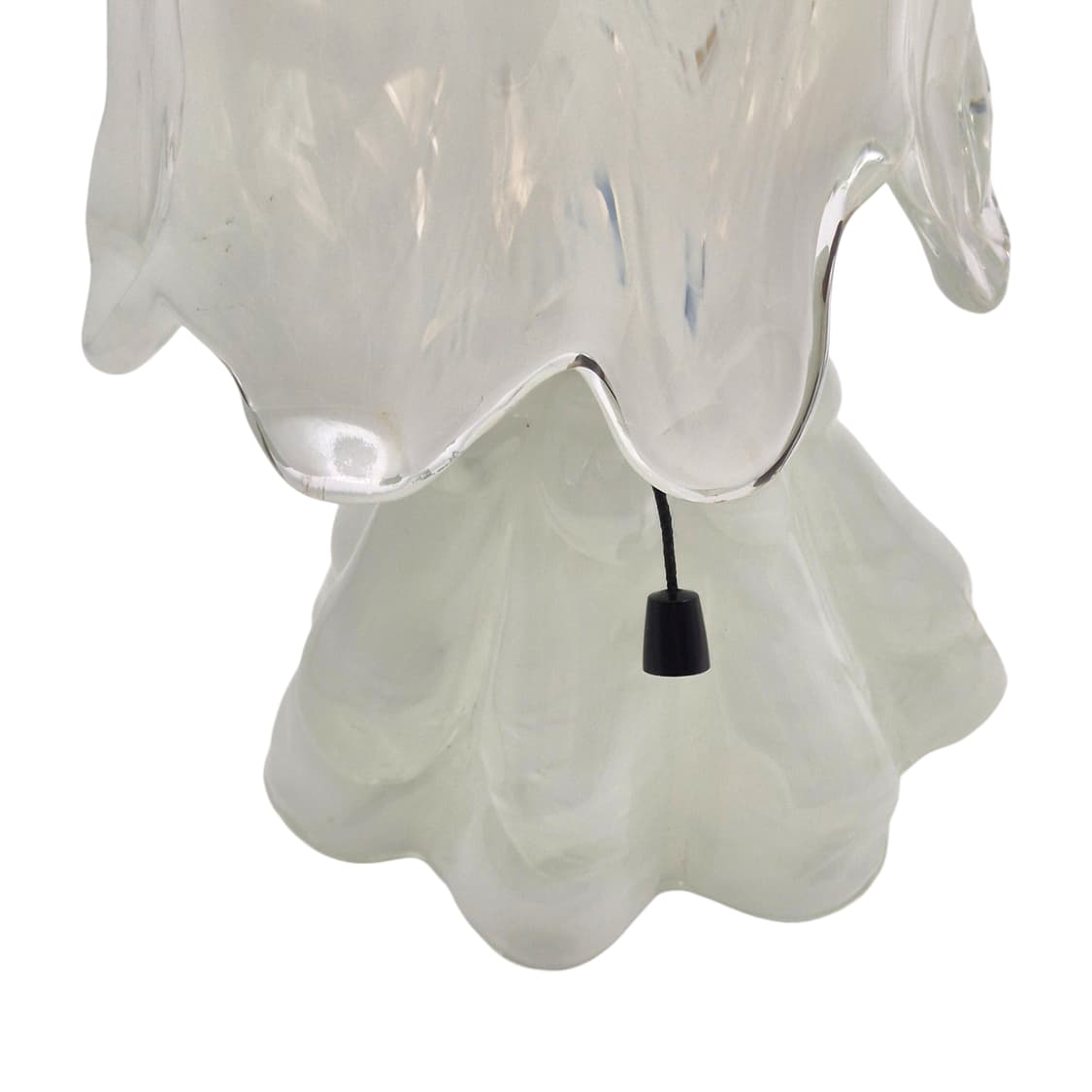 70s 이와타 핸드블로운 요리코 화이트 마블 빅 램프 상품이미지4