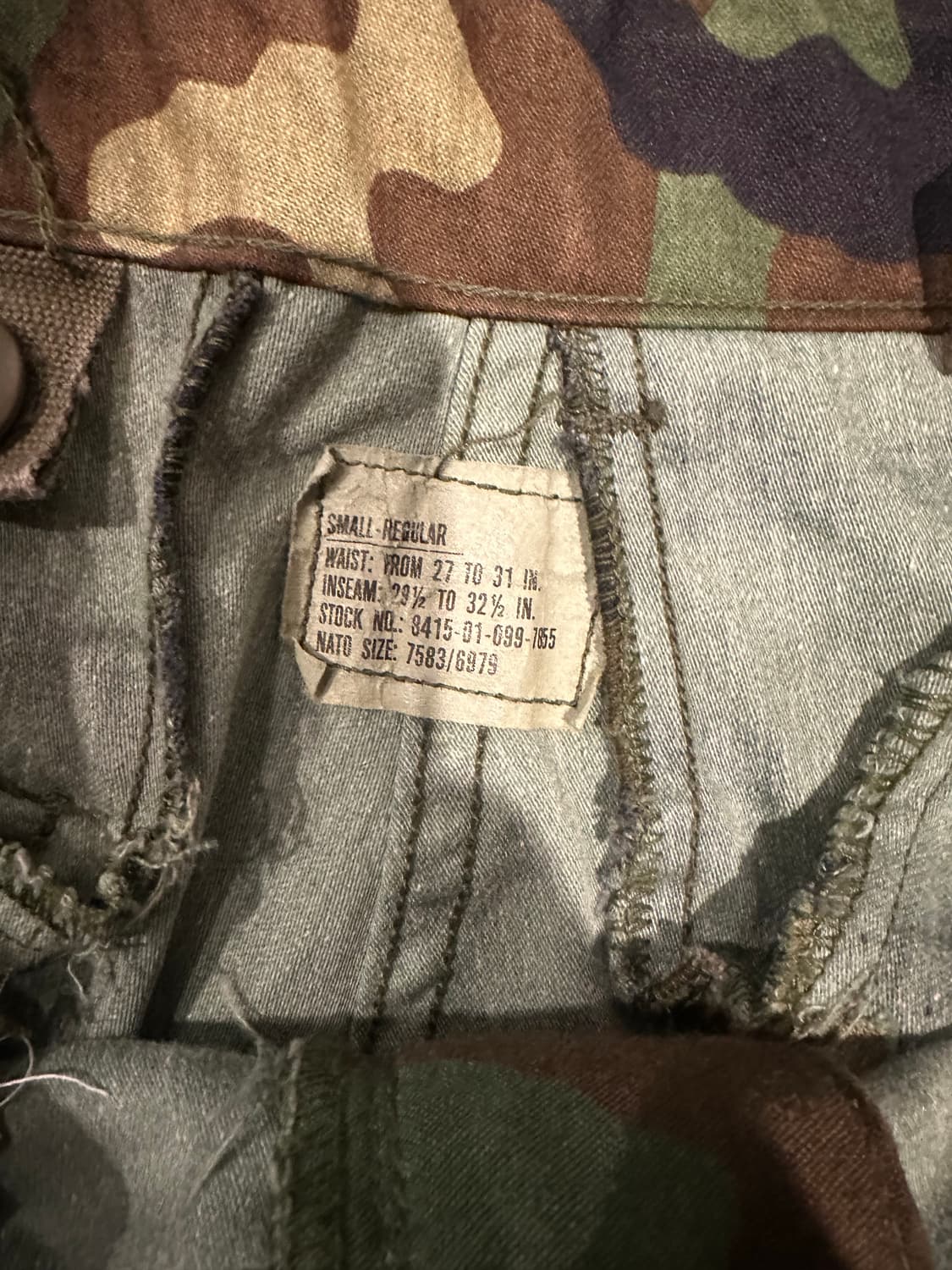 빈티지 80s M65 우드랜드 필드 팬츠 상품이미지4