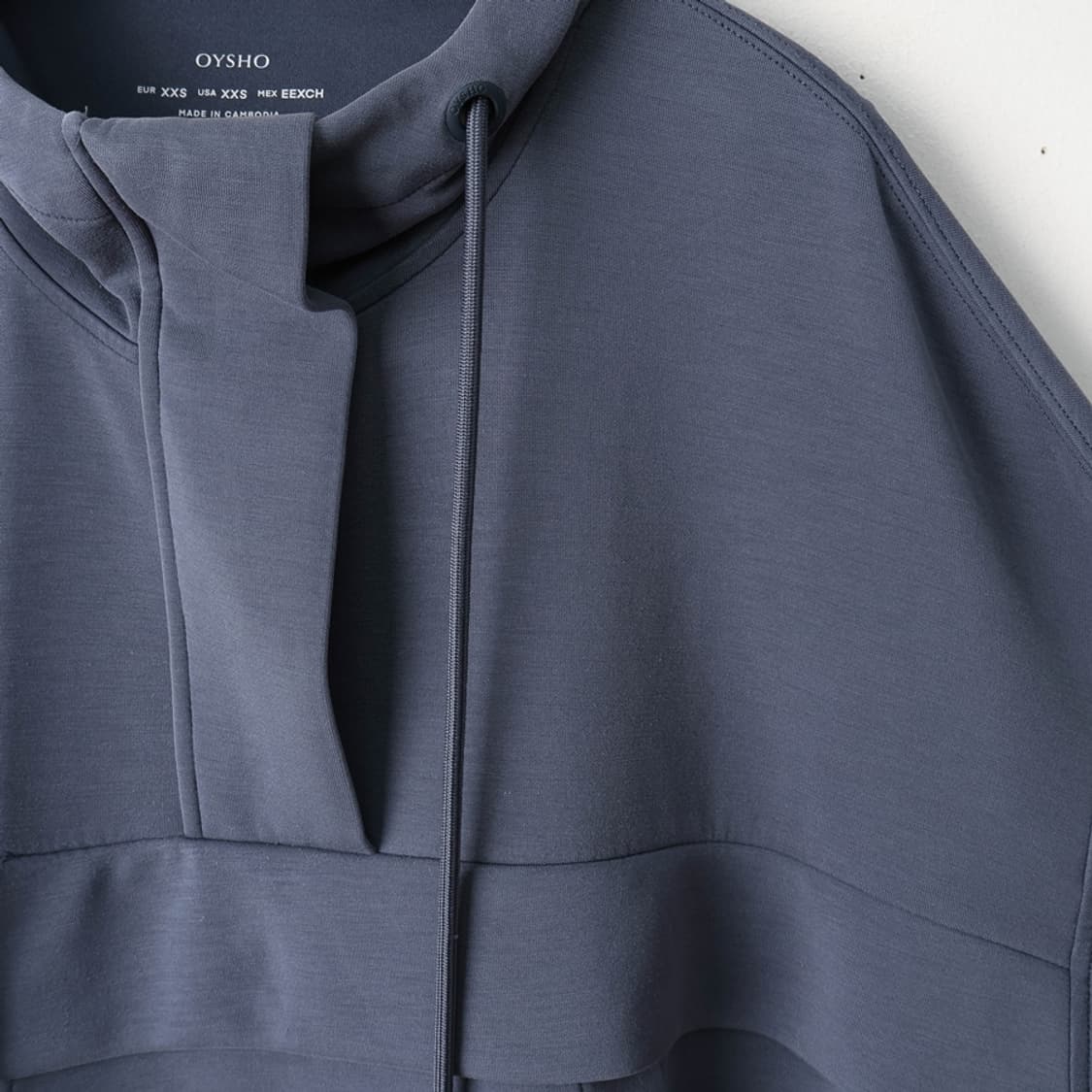 55/오이쇼 소프트 모달 반집업 후드티 상품이미지4