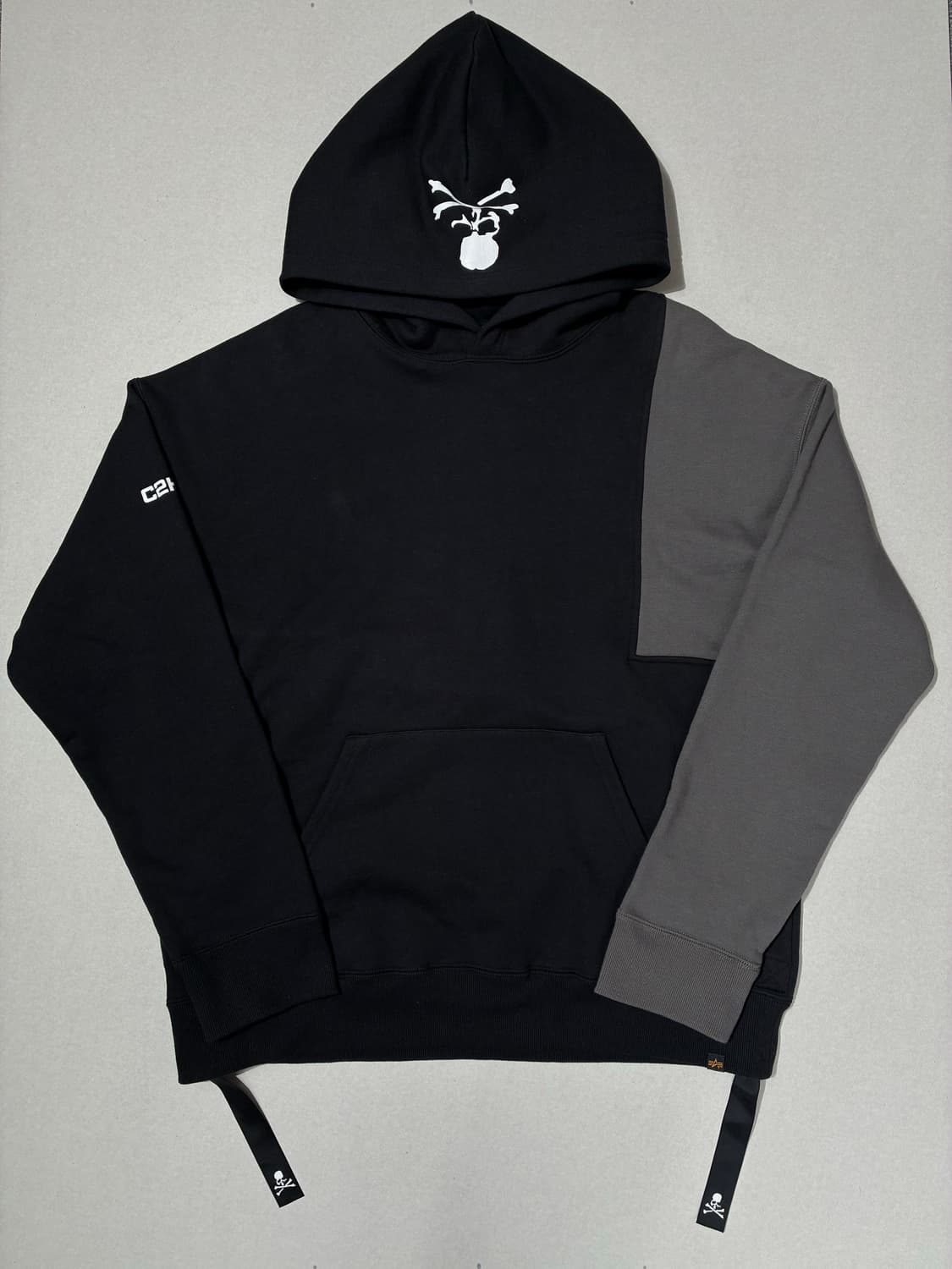 마스터마인드 X C2H4 X 알파 패치워크 후드 블랙/그레이 M사이즈 상품이미지1