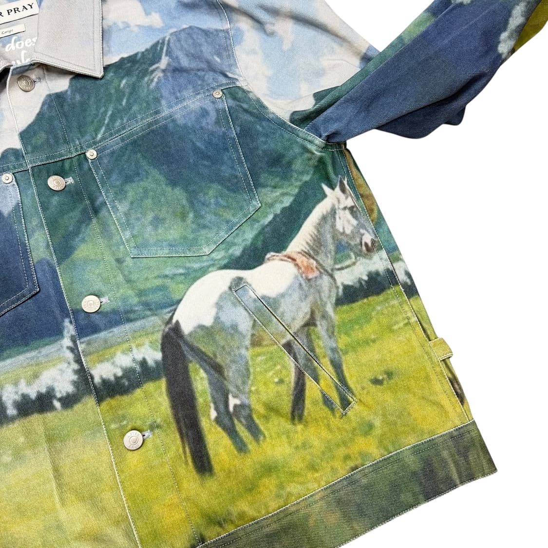 애프터프레이 카우보이 프린티드 트러커 자켓 L 상품이미지2