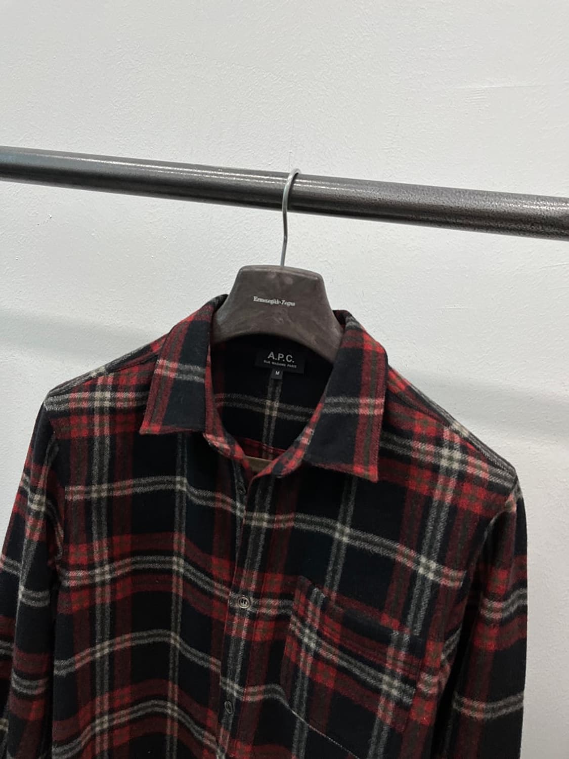 95-100) 아페세 플란넬 체크셔츠  상품이미지2