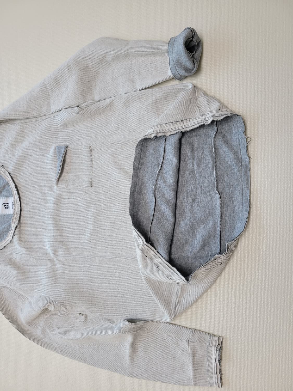 몰리 Mouli 남자 U넥 긴팔 라운드 티셔츠 110 그레이 상품이미지6