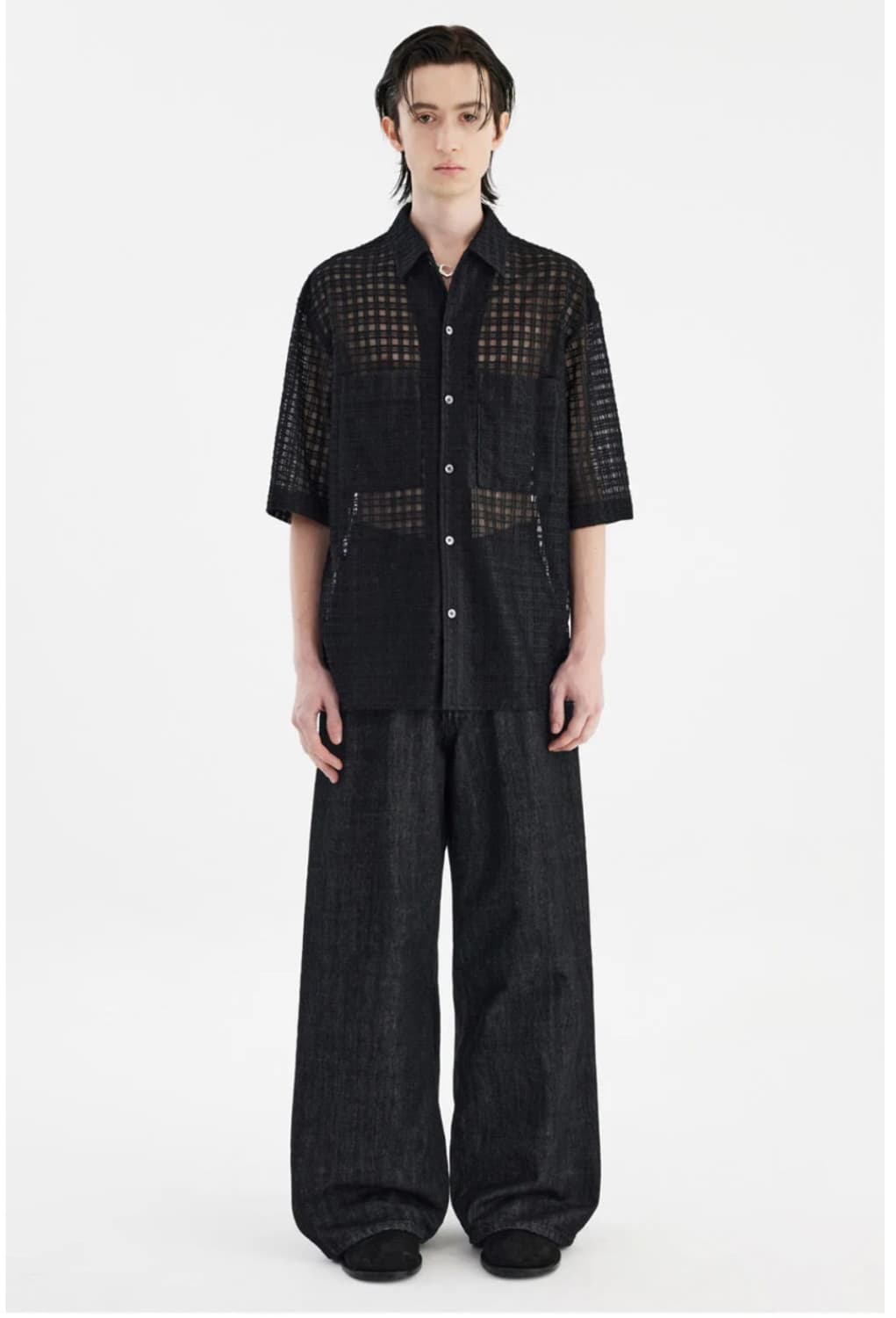 유스 엑스트라 와이드 워시드 블랙 M 상품이미지2