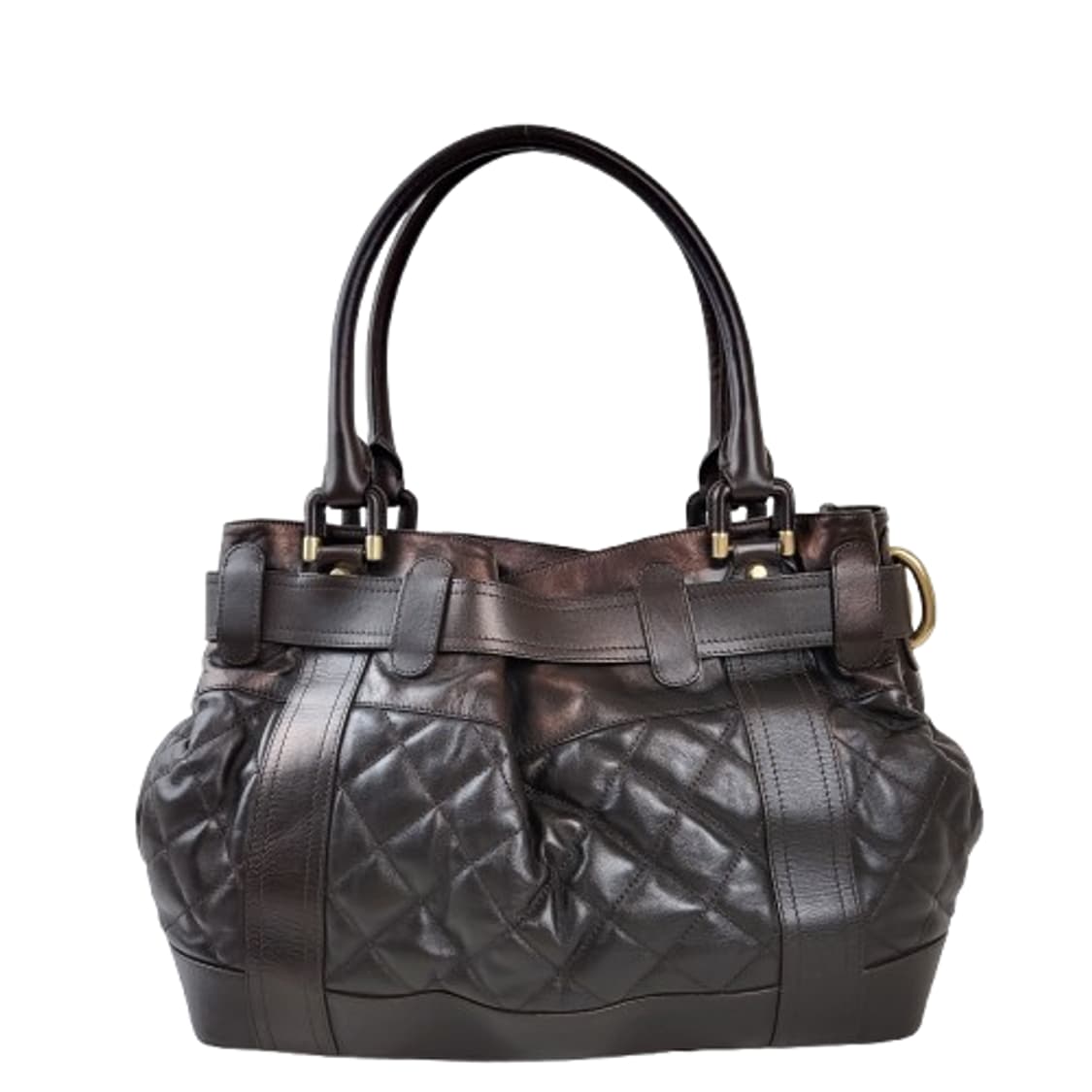 정품 버버리 벨티드 다크브라운 퀼팅 가죽 숄더백 상품이미지7