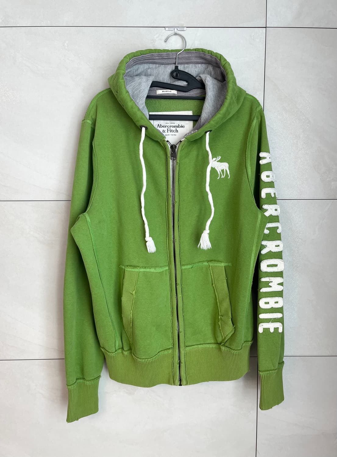 대장 아베크롬비 화이트 순록 말차 후드집업 (S)  상품이미지2