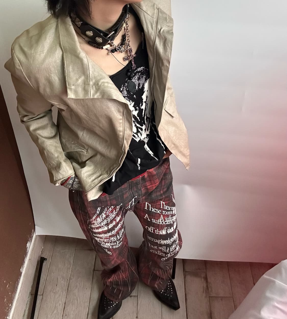 china collar single jacket 상품이미지2