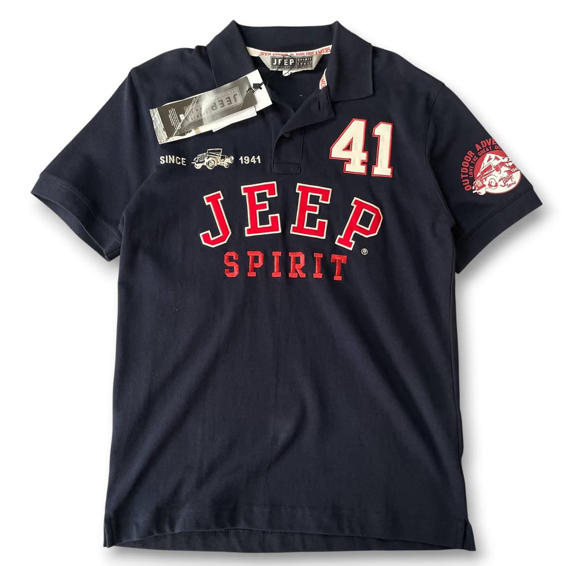 [미사용품] JEEP 지프 네이비 빅로고 포인트 카라티 M 상품이미지1