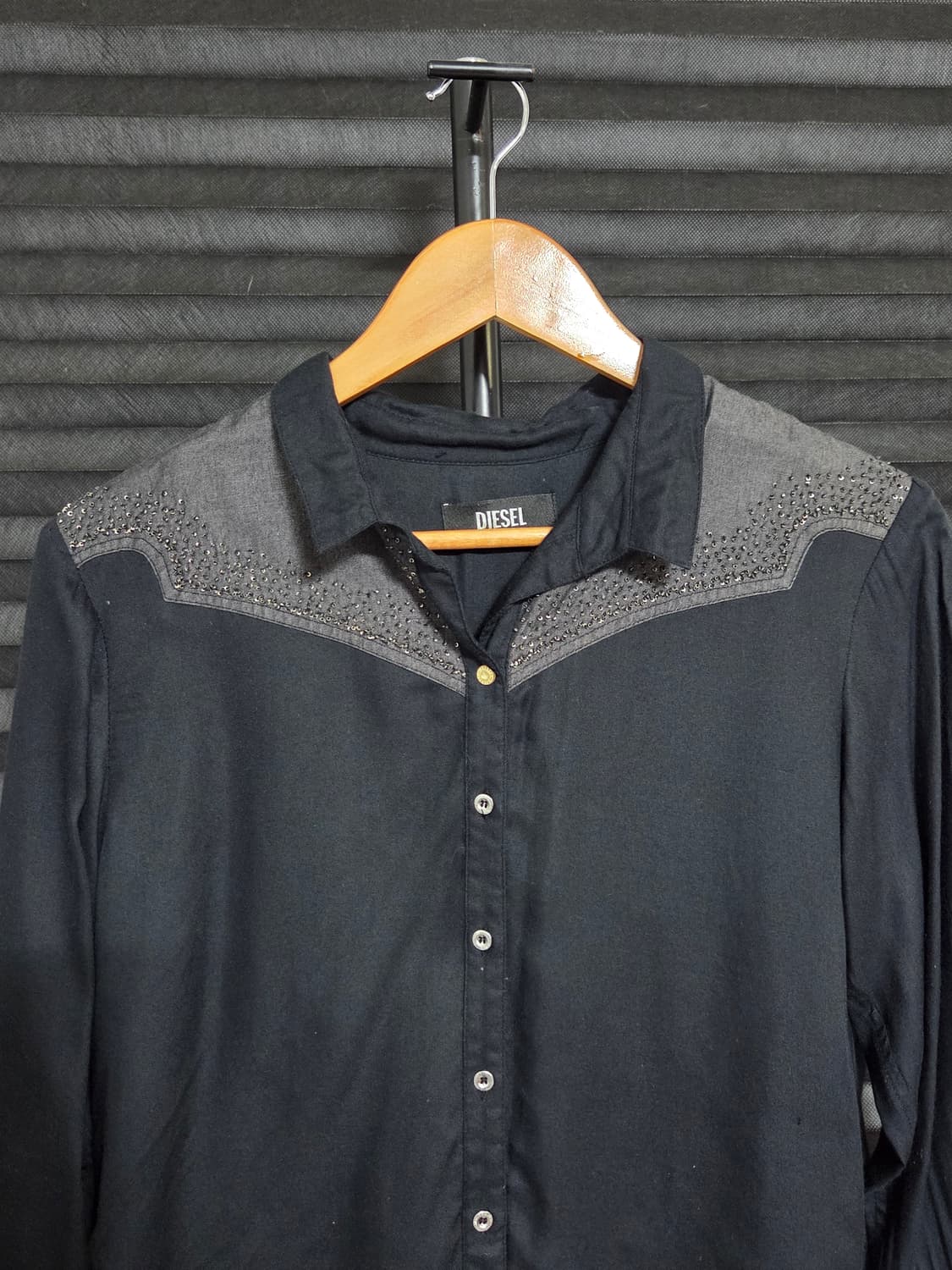 [디젤] 웨스턴 스터드 요크 비스코스 셔츠 | 00151 상품이미지2