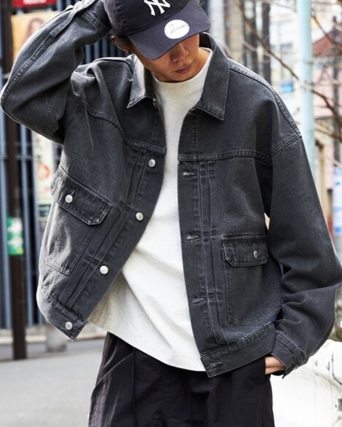 프릭스스토어 오버핏 데님 자켓 상품이미지1