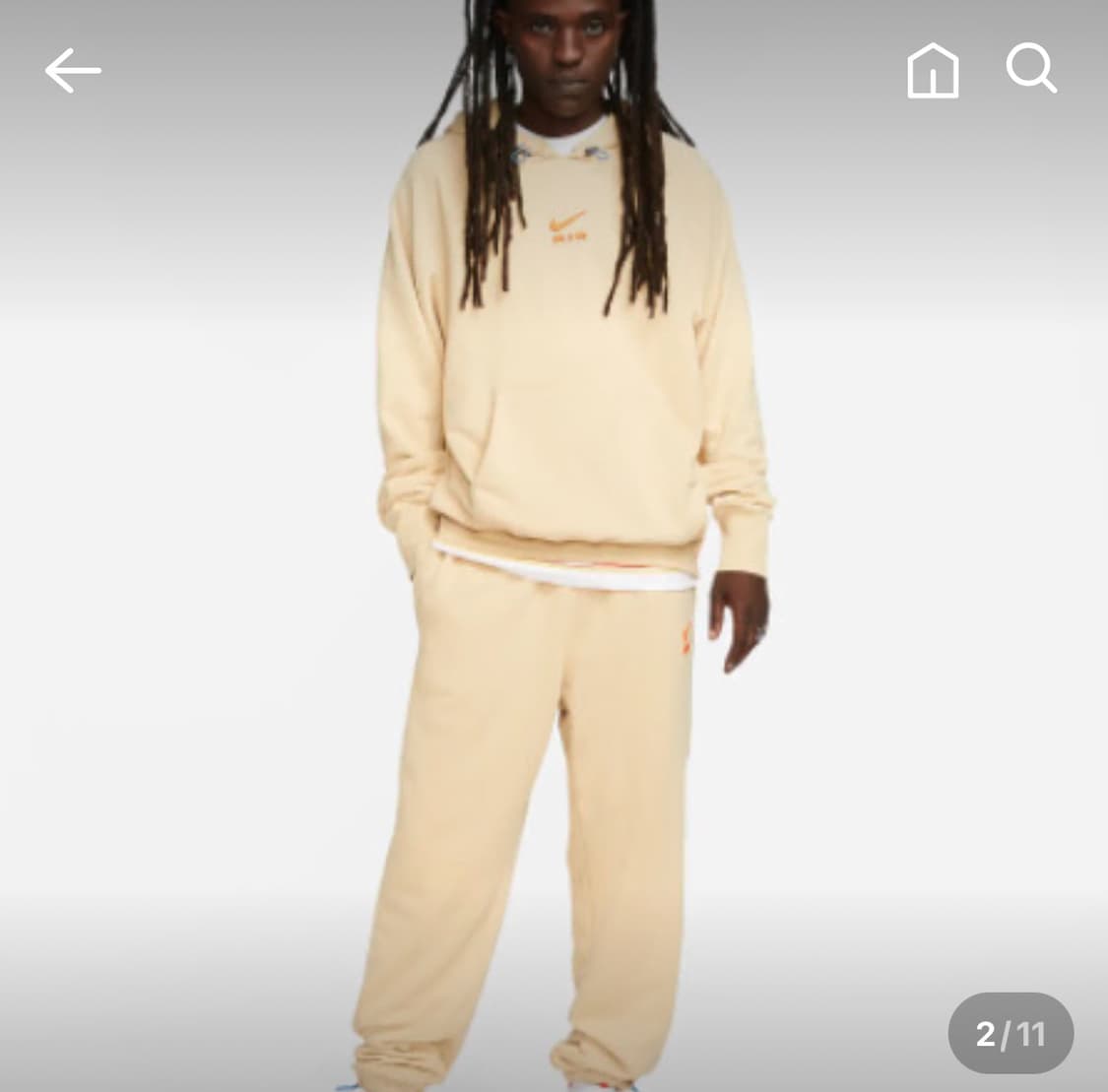 나이키 nsw 에어 프렌치테리후드 오렌지 상품이미지7