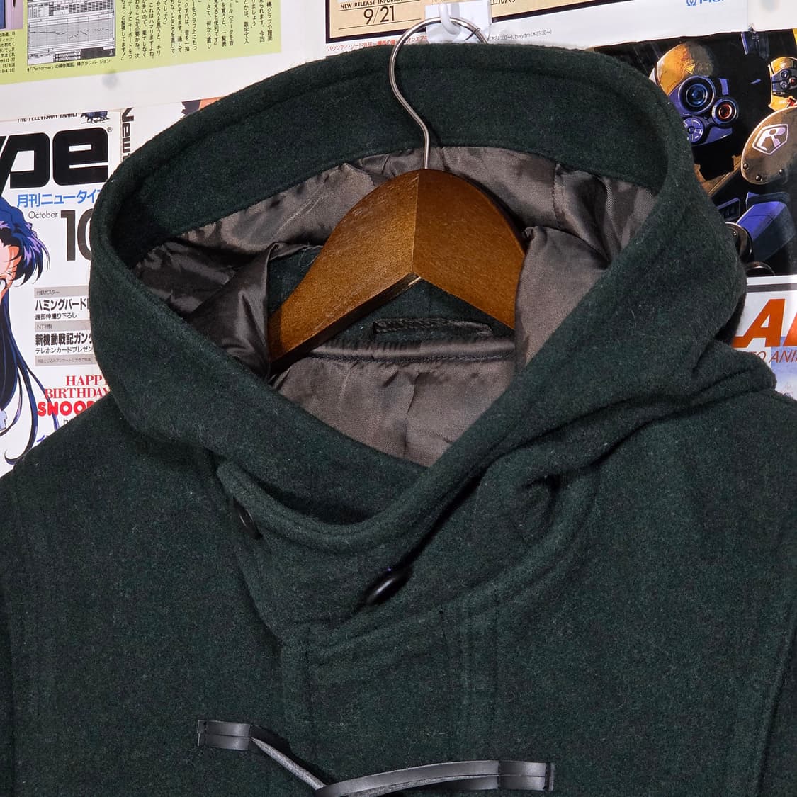 JPN 보이콧 다크 그린 더플 숏 코트 상품이미지2