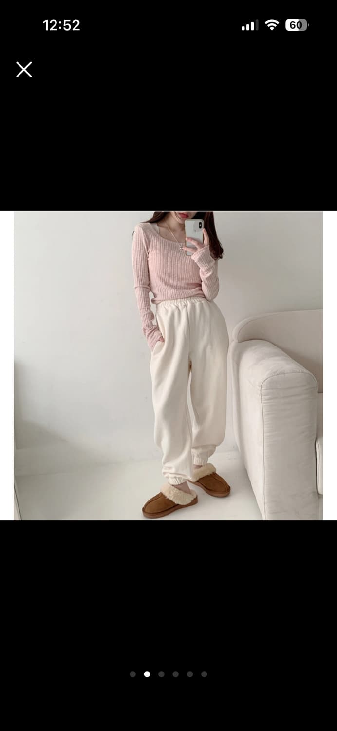 미니포에 양기모 힙조거pants 크림 미니 상품이미지2