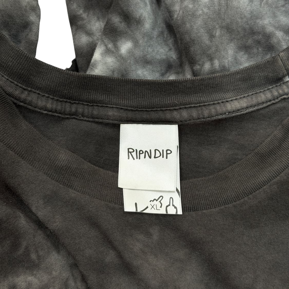 립앤딥 그래픽 고양이 캣 타이다이 롱슬리브 긴팔 티셔츠 XL 상품이미지5