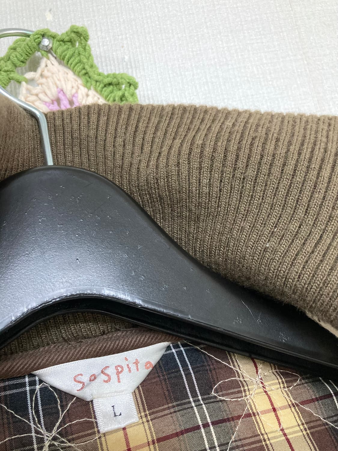 일본 sospita 코듀로이 플라워 더플 떡볶이 퀼팅자켓 _ 베이지 상품이미지9