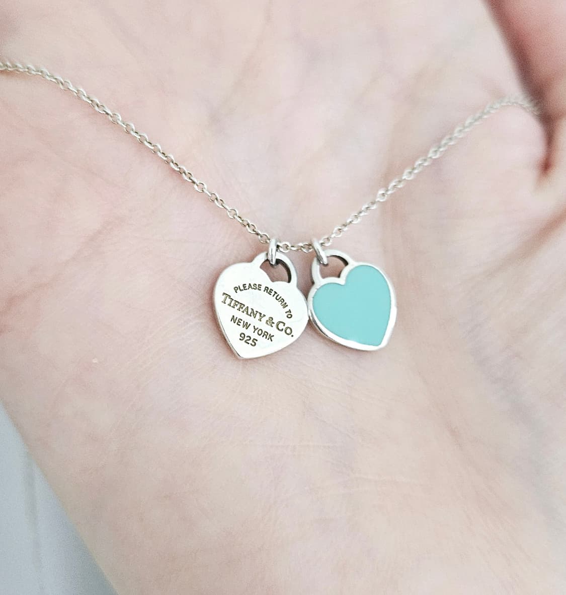 티파니앤코 리턴투 더블 하트 미니 민트 목걸이 [정품] 상품이미지6