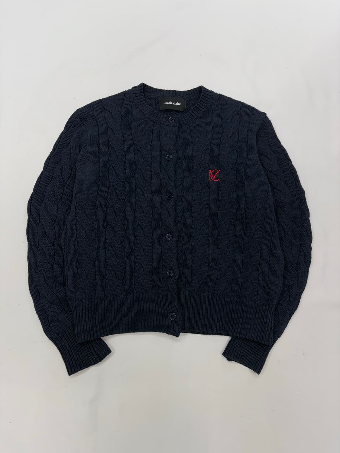 마리끌레르 꽈베기 케이블 니트 가디건 상품이미지3