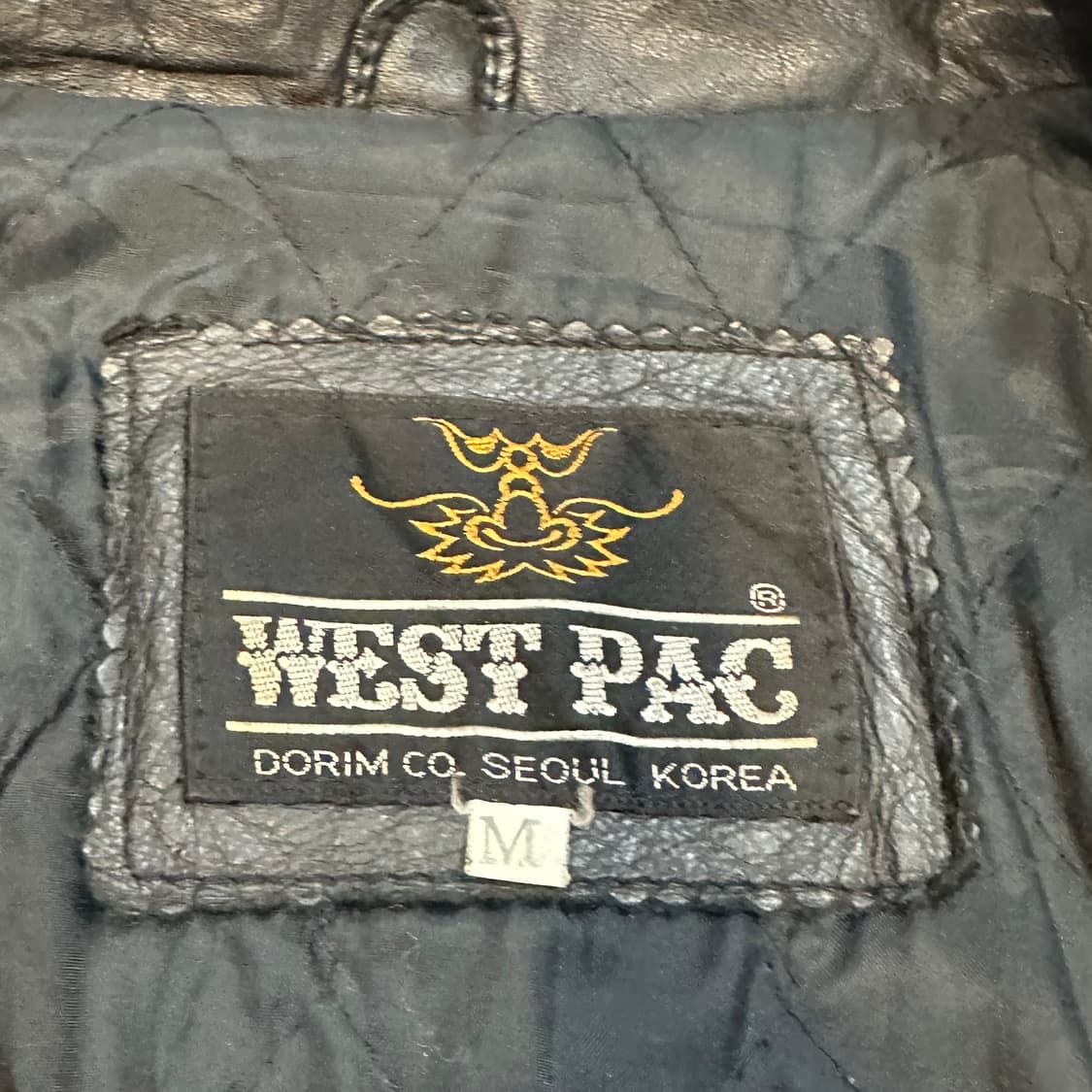 웨스트팩 빈티지 소가죽 하프 자켓M 상품이미지5