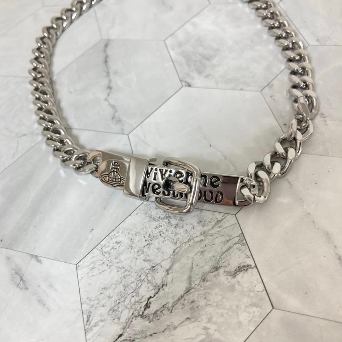 비비안웨스트우드 아카이브 orb로고 초커체인 목걸이(새상품) 상품이미지4