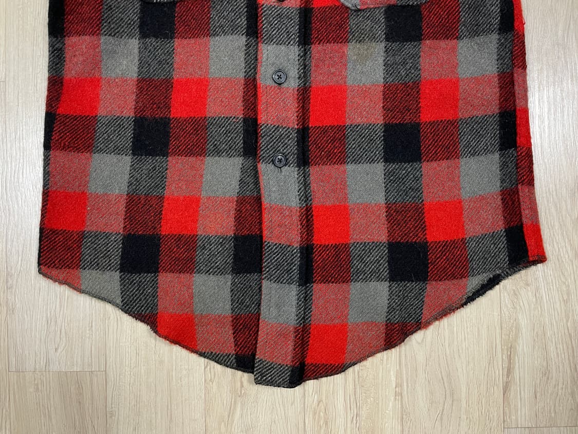 95) 50's Melton 체크 울셔츠(미국제)RRL&LVC&폴로 상품이미지5