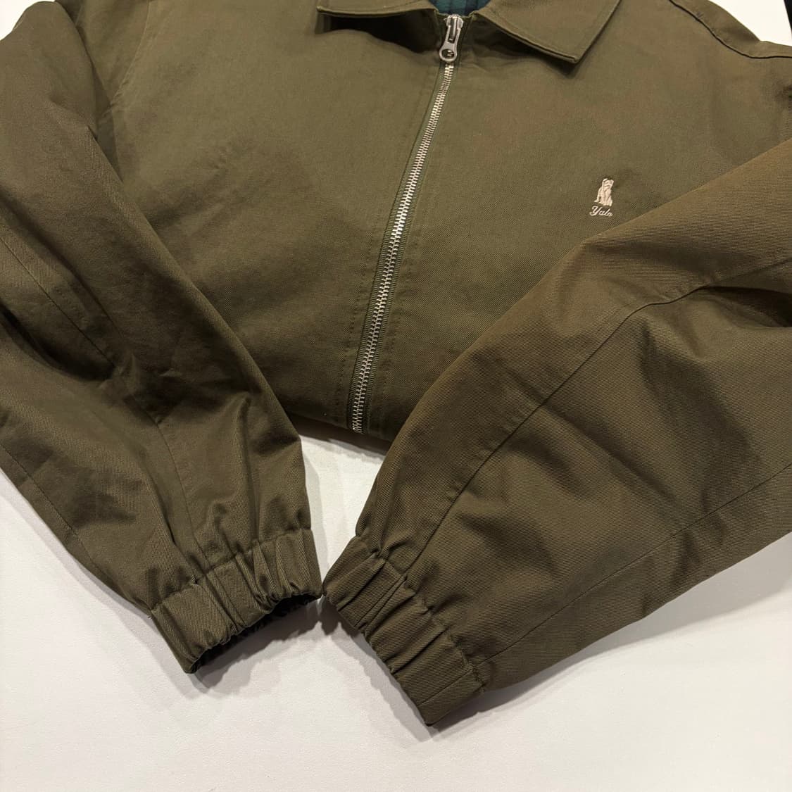 [L] YALE 예일 카키색 봄버 자켓 B980 상품이미지6