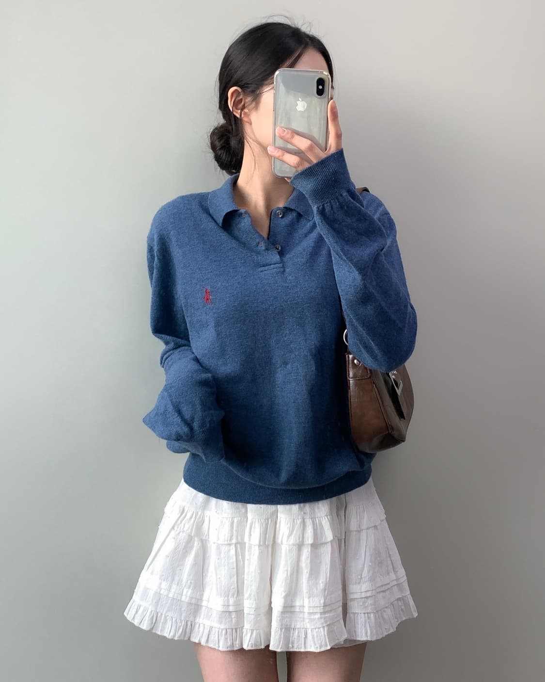 폴로 메리노울 카라넥 니트 상품이미지2