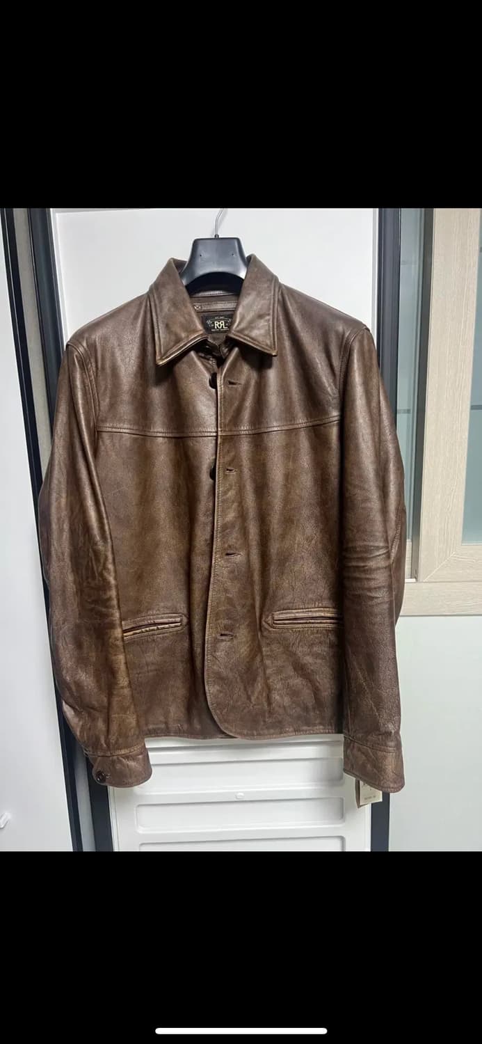 더블알엘 rrl 구형 레더 카코트 새제품 라지 류준열 착용 상품이미지3