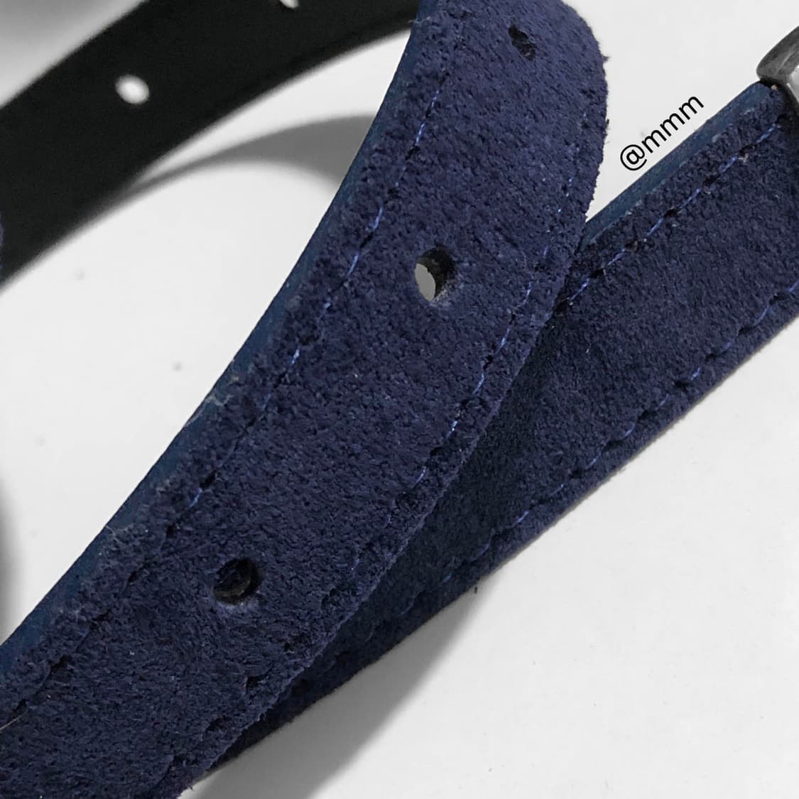 [Unisex]스퀘어 스웨이드 벨트 네이비 상품이미지7