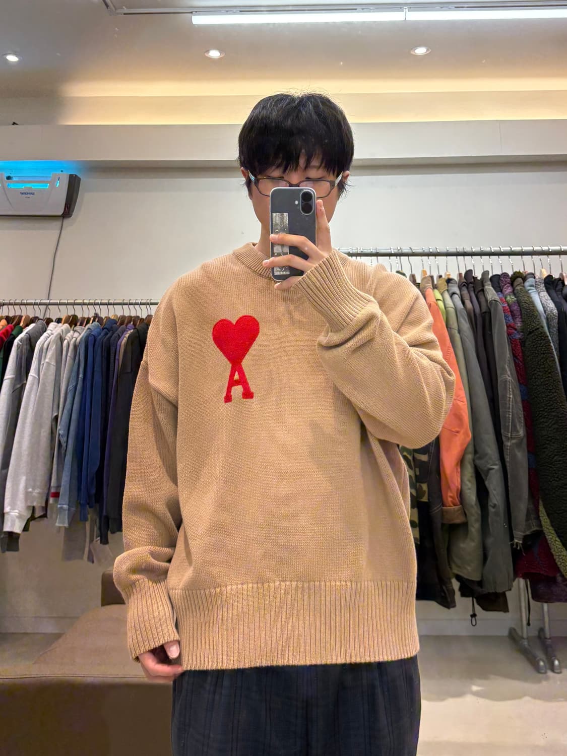 아미 빅 하트 로고 니트 상품이미지7