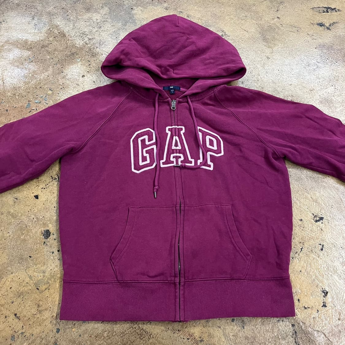 갭 퍼플 플럼 양털 후드집업  상품이미지3
