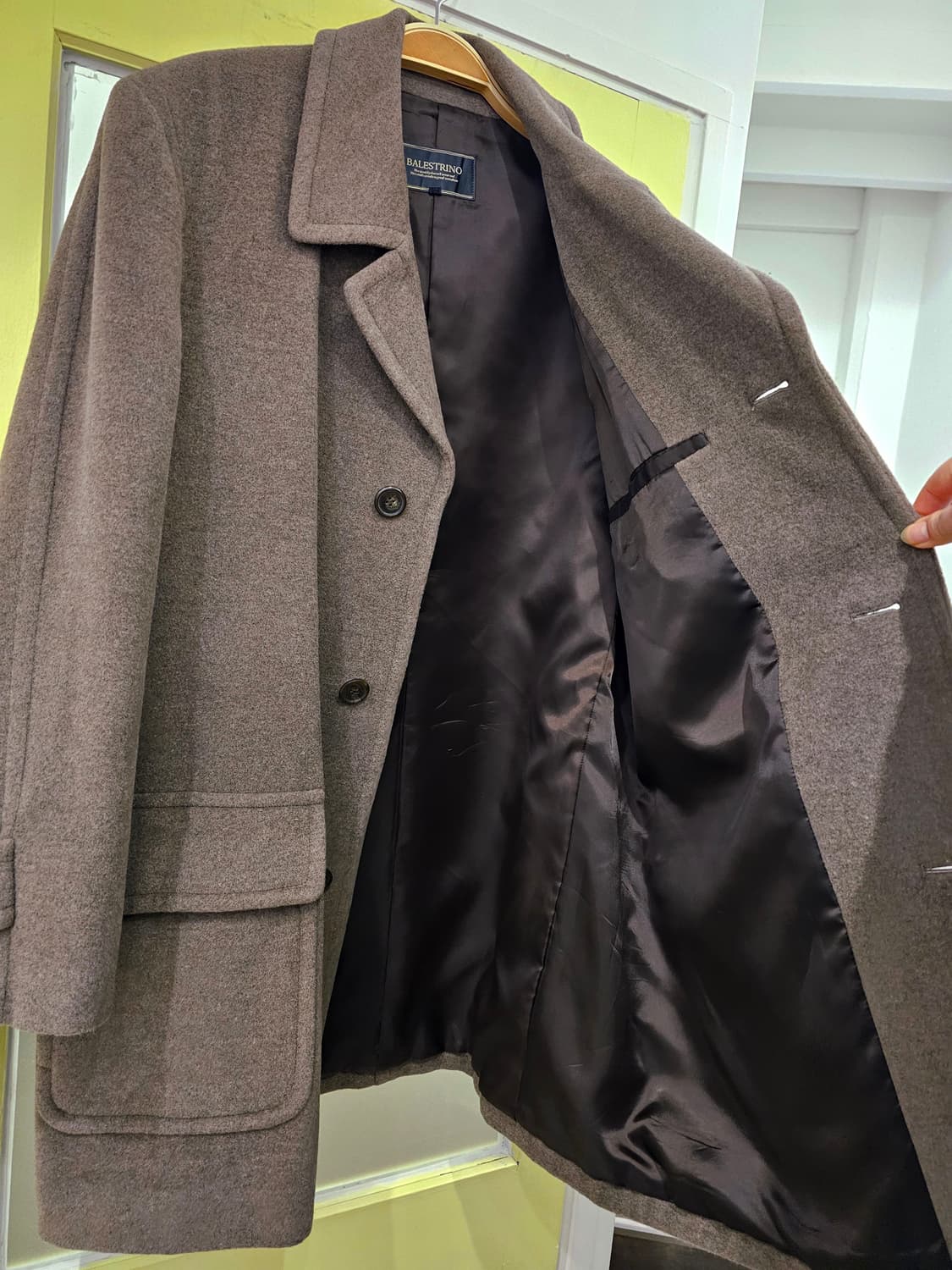 Balestrino 브라운 토프 앙고라 램스 미들코트 상품이미지6