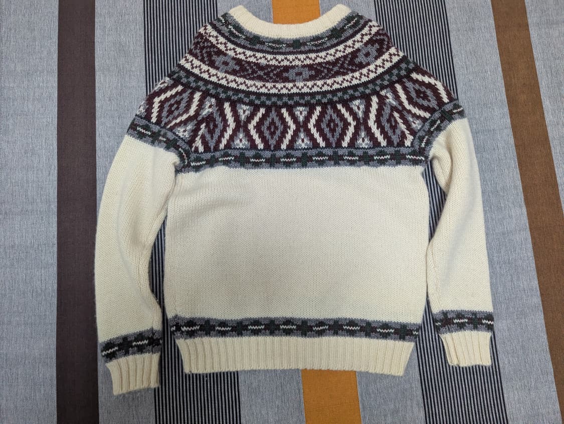 90's 울리치 페어아일 패턴 울 니트 상품이미지3