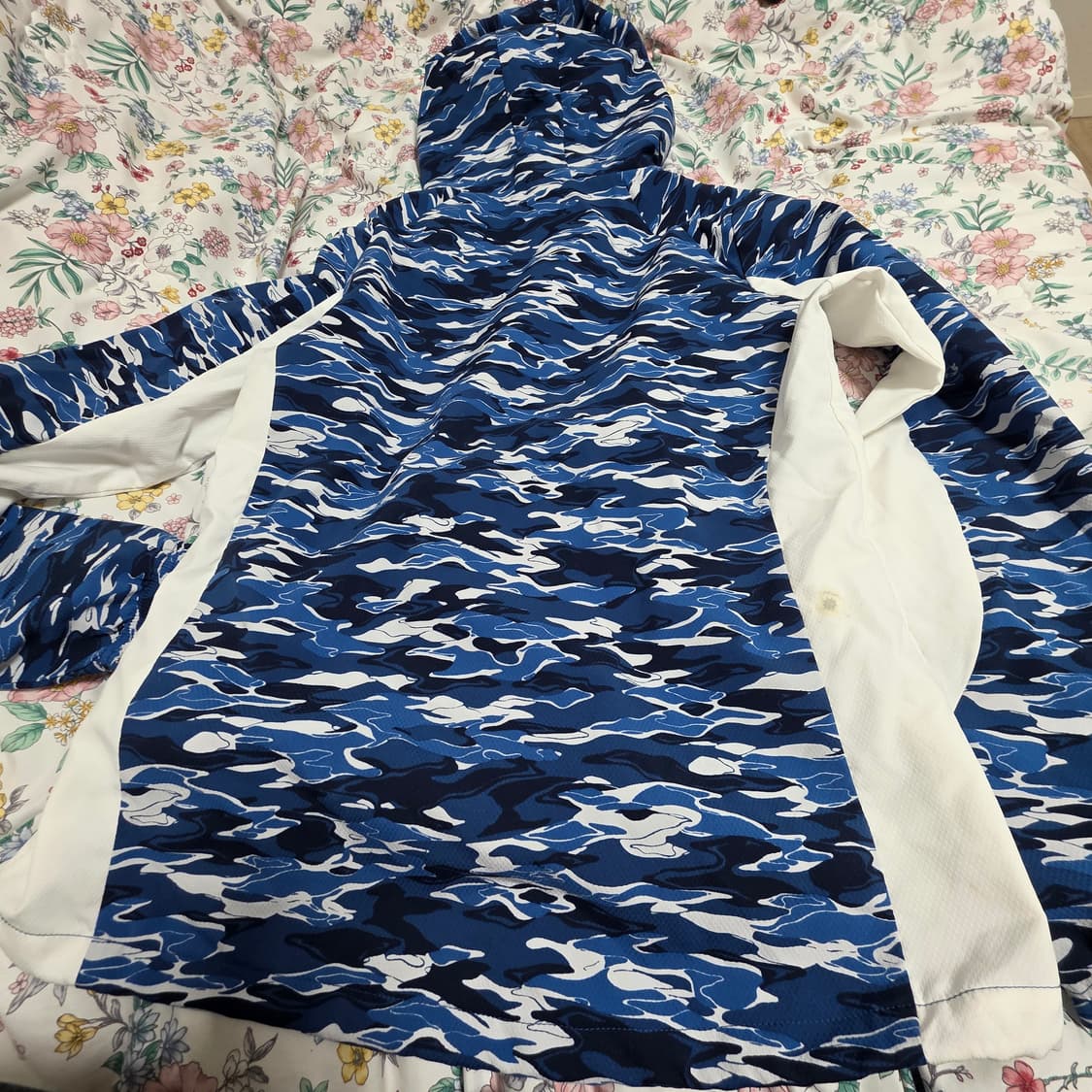 르꼬끄 스포츠 일본판 빈티지) 블루 카모 y2k 10s 바람막이 후드집업 상품이미지6