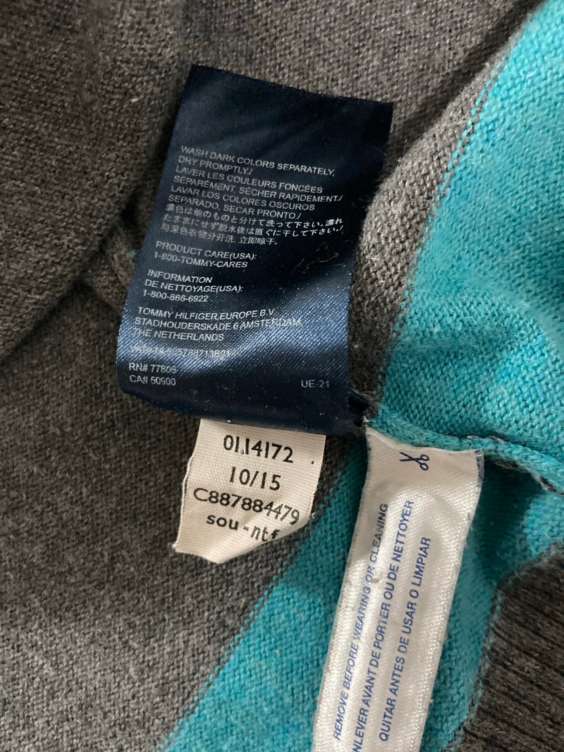 타미힐피거 V넥 스트라이프 니트 XL 상품이미지5