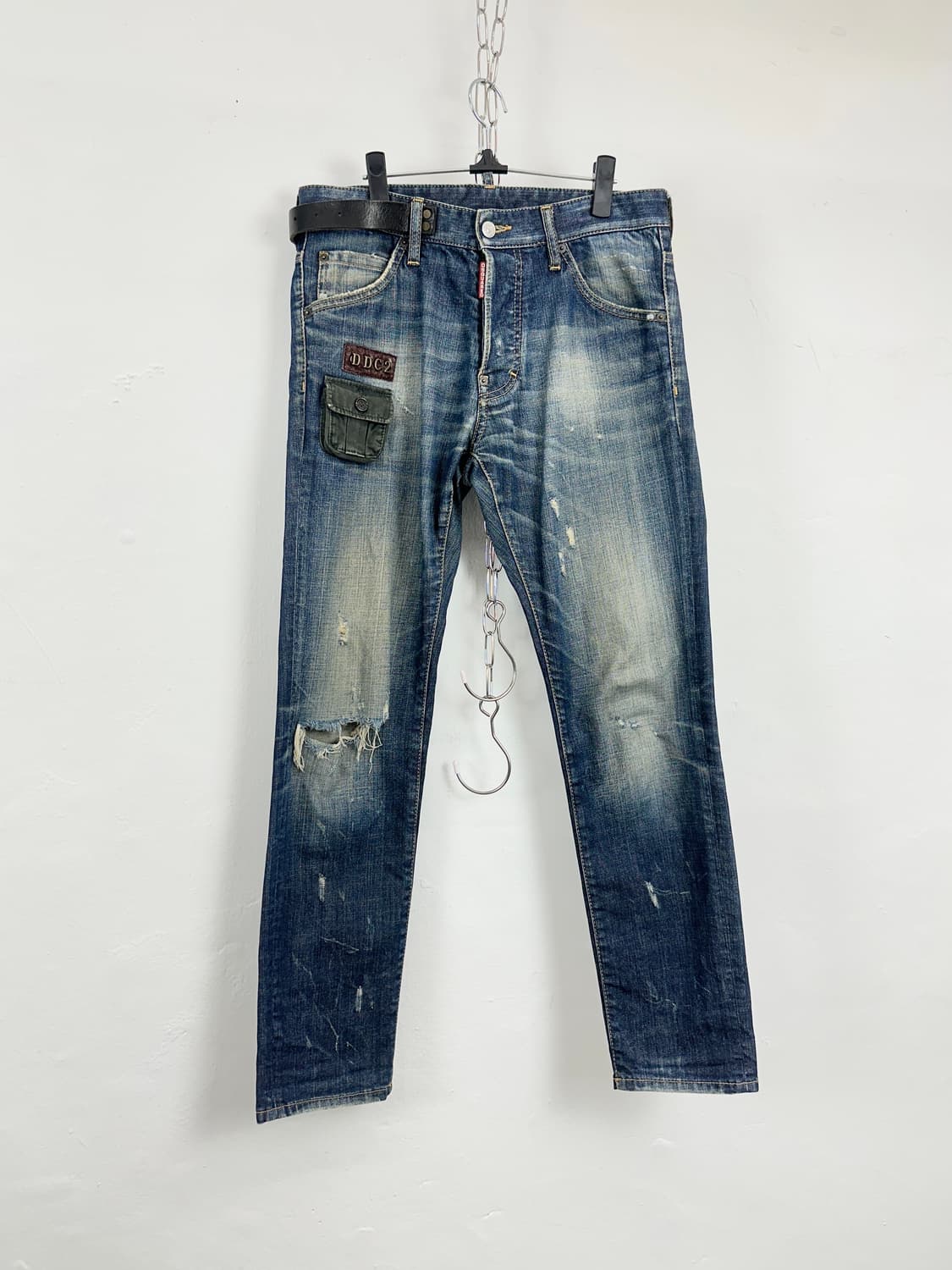 Dsquared2 Distressed Belt Detail Slim De 상품이미지5