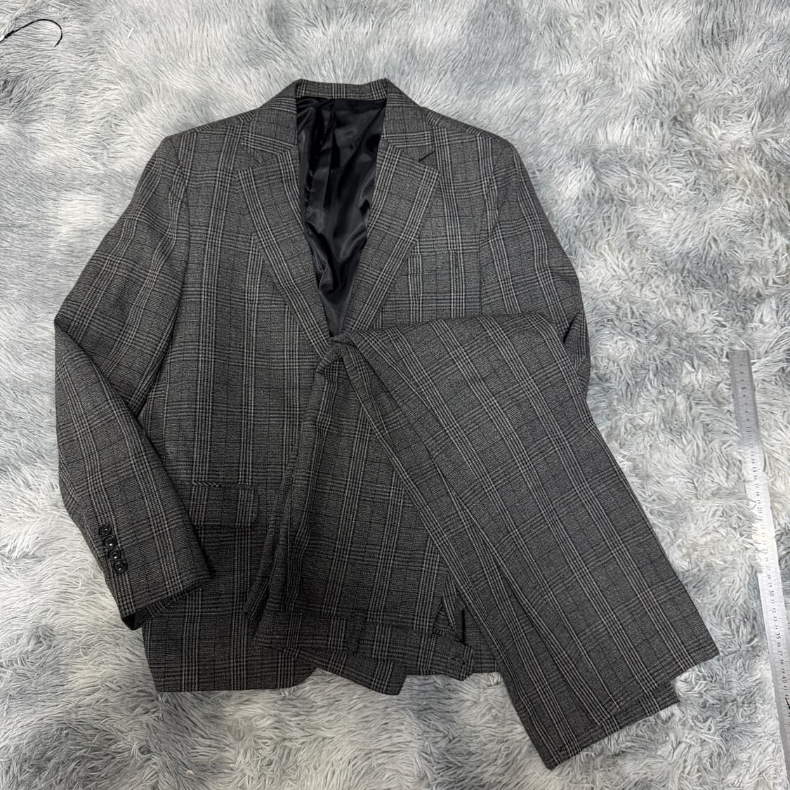 남성 체크 정장세트 95 M 사이즈 상품이미지1