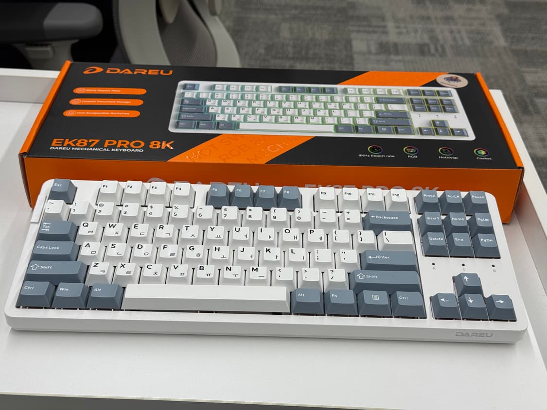 [저소음 머스타드축] 다얼유 EK87PRO 8K 유선 기계식 키보드 상품이미지1